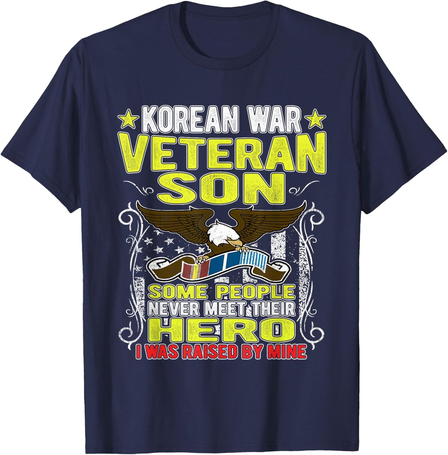 Proud Korean War Veteran Son - Military Veterans Child Gift T-Shirt - T-Shirt | Navy