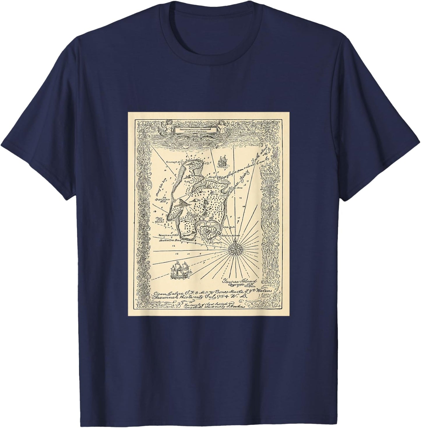 Treasure Island Map T Shirt T-Shirt - T-Shirt | Navy