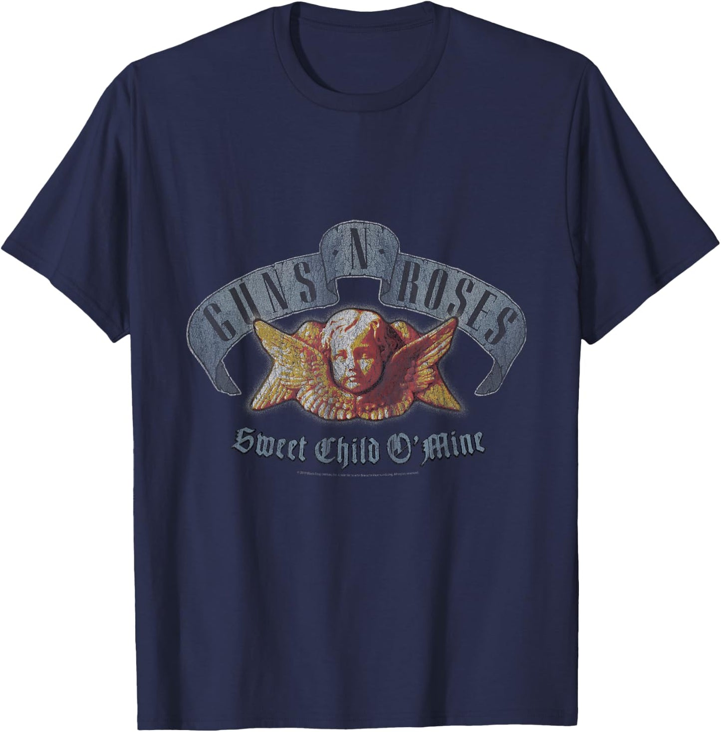 Guns N' Roses Official Sweet Child O' Mine T-Shirt - T-Shirt | Navy