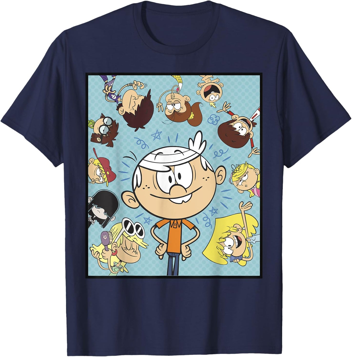 The Loud House Group Circle Portrait Poster T-Shirt - T-Shirt | Navy