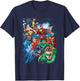 Justice League Mighty Heroes Unite Small T-Shirt - T-Shirt | Navy