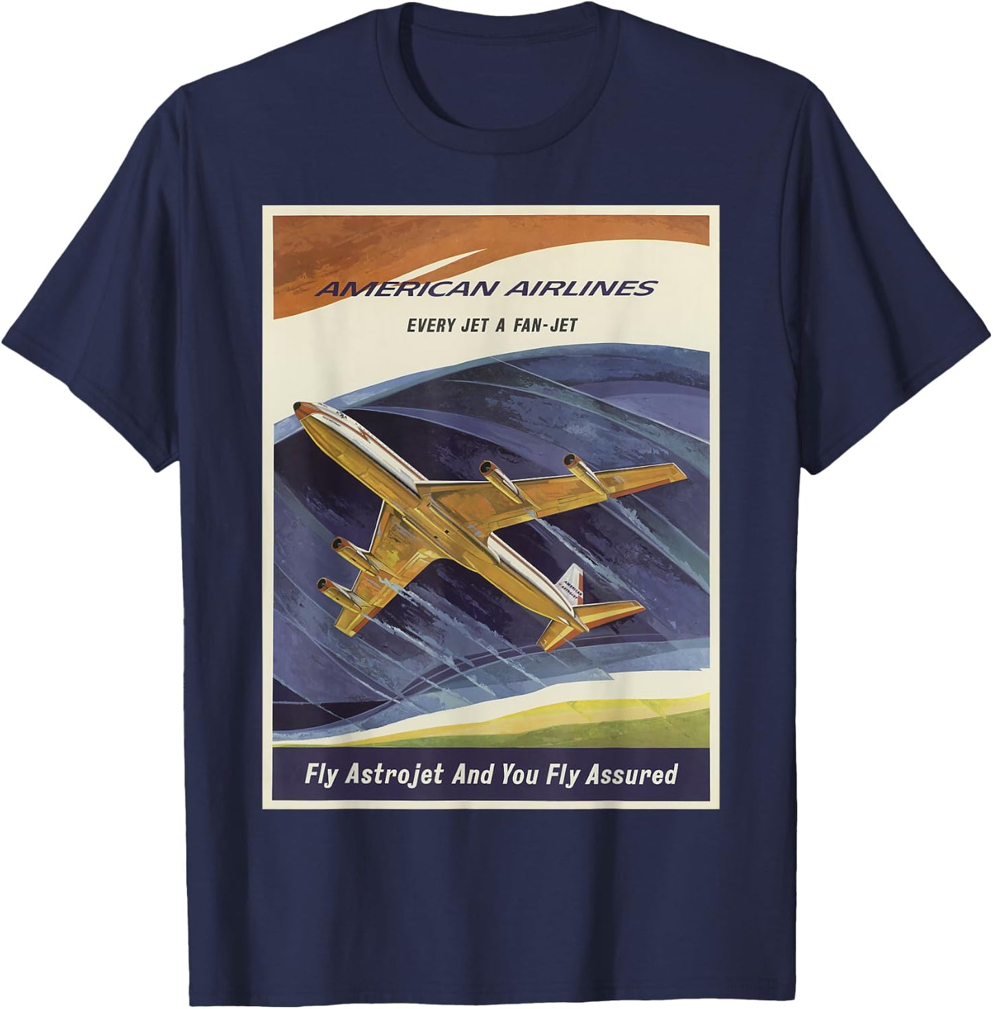 Vintage poster - Astrojet Retro T-Shirt - T-Shirt | Navy