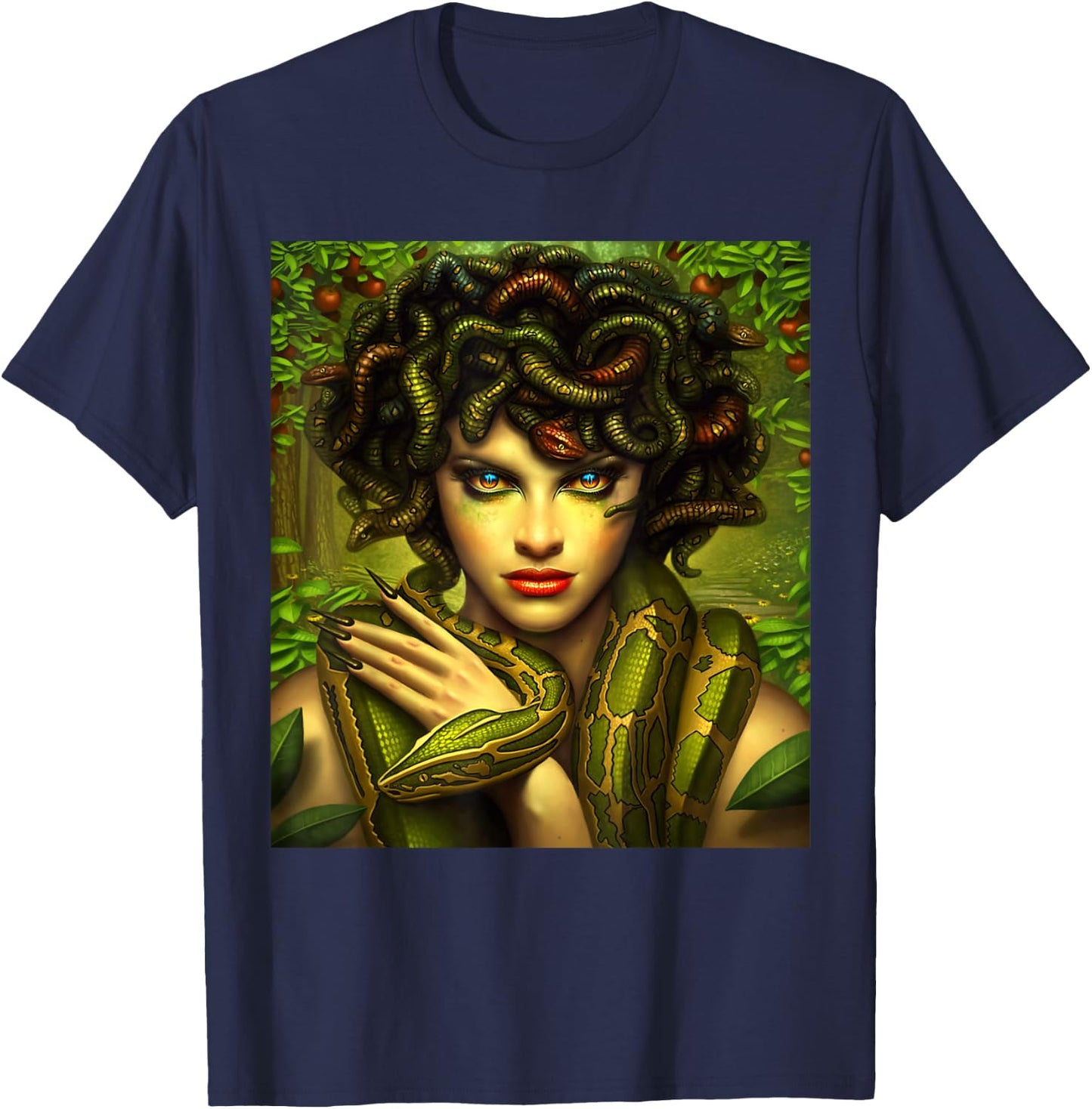 Art and Rock Medusa Party and Gift unissex Medusa T-Shirt - T-Shirt | Navy