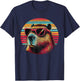 Capybara Retro Sunglasses T-Shirt - T-Shirt | Navy