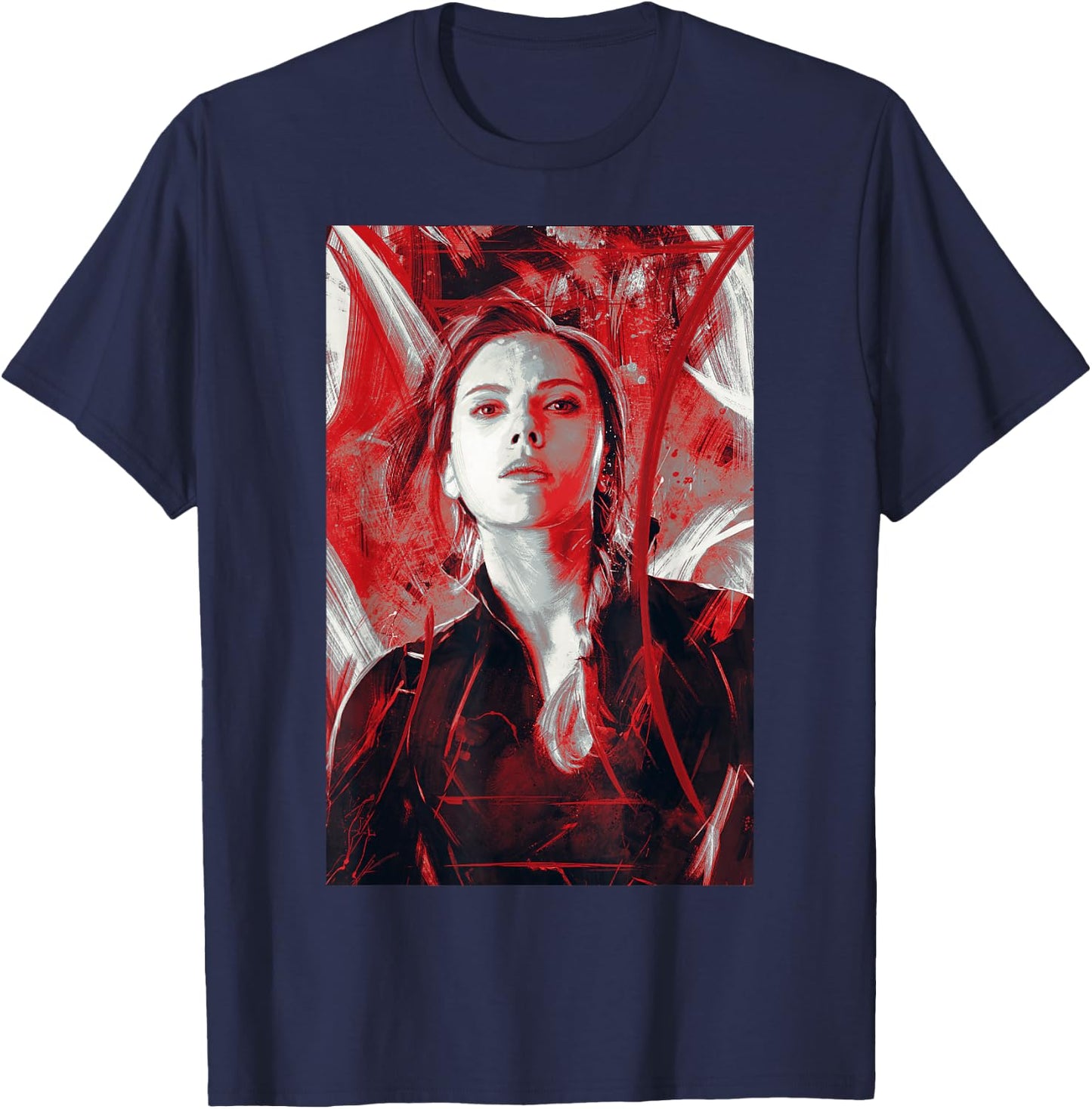 Marvel Avengers Endgame Black Widow Painting Graphic T-Shirt - T-Shirt | Navy