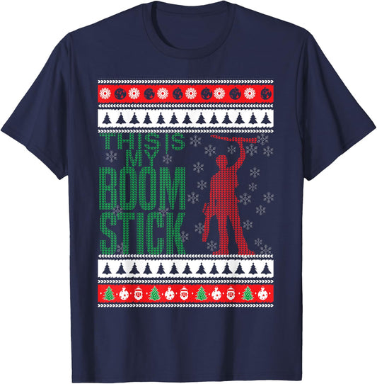 This Is My Boomstick Shotgun Christmas Snow Dead Evil T-Shirt - T-Shirt | Navy