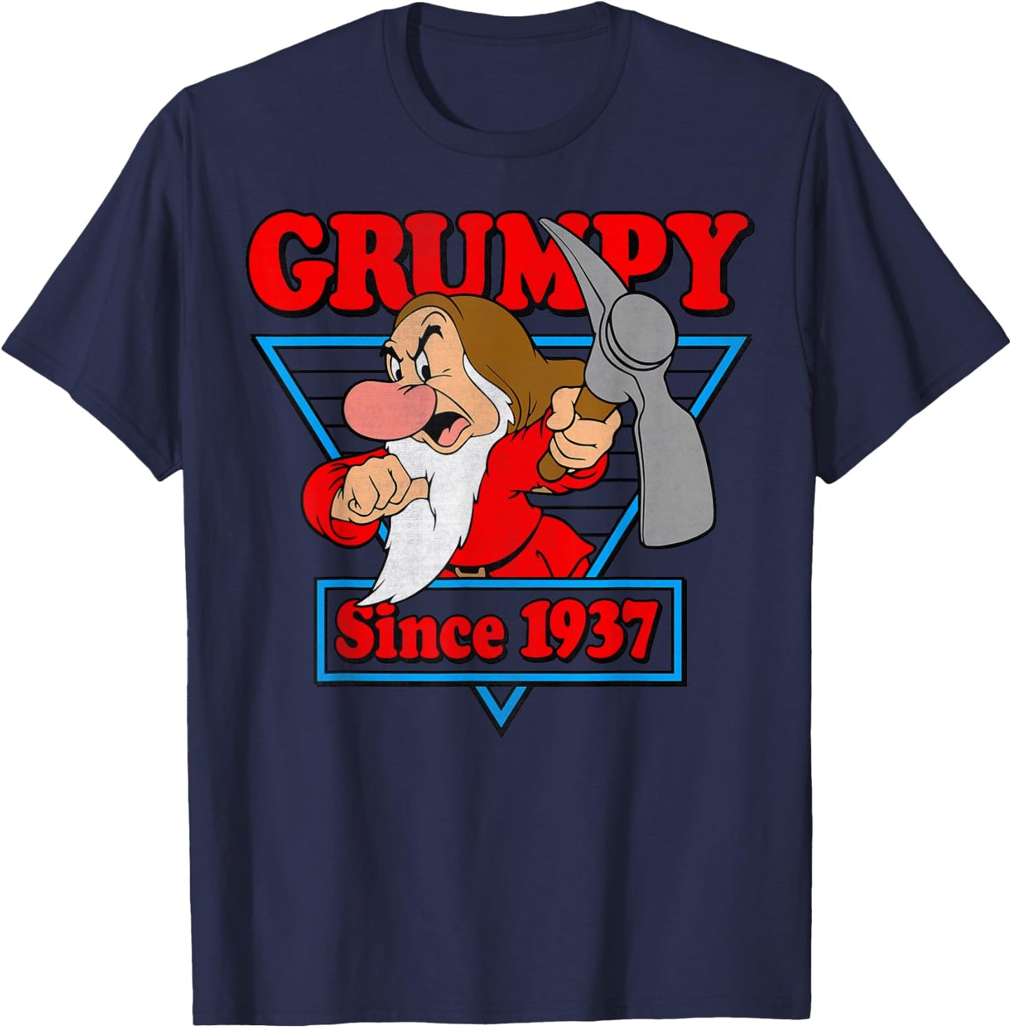 Disney Snow White Grumpy Since 1937 Triangle Graphic T-Shirt - T-Shirt | Navy
