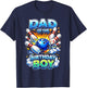 Dad of the Birthday Boy Bowling Birthday Party Supplies T-Shirt - T-Shirt | Navy