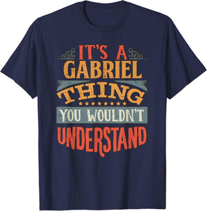 Gabriel Name Gifts By Vnz Gabriel Name T-Shirt - T-Shirt | Navy
