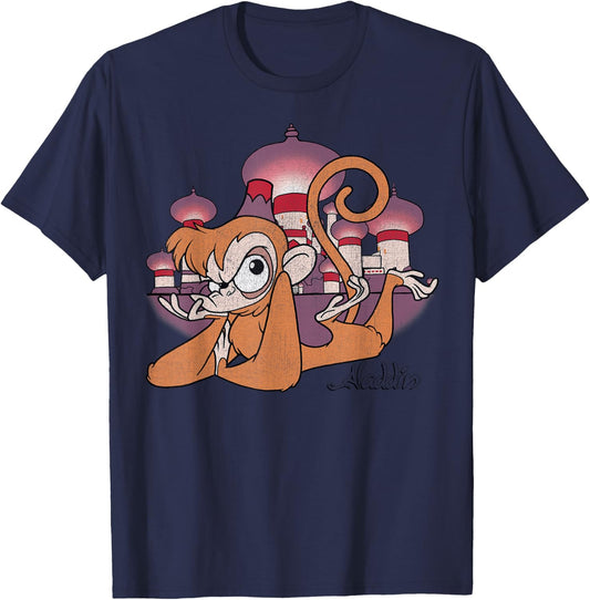 Disney Aladdin Grumpy Abu Sultan's Palace Vintage Portrait T-Shirt - T-Shirt | Navy