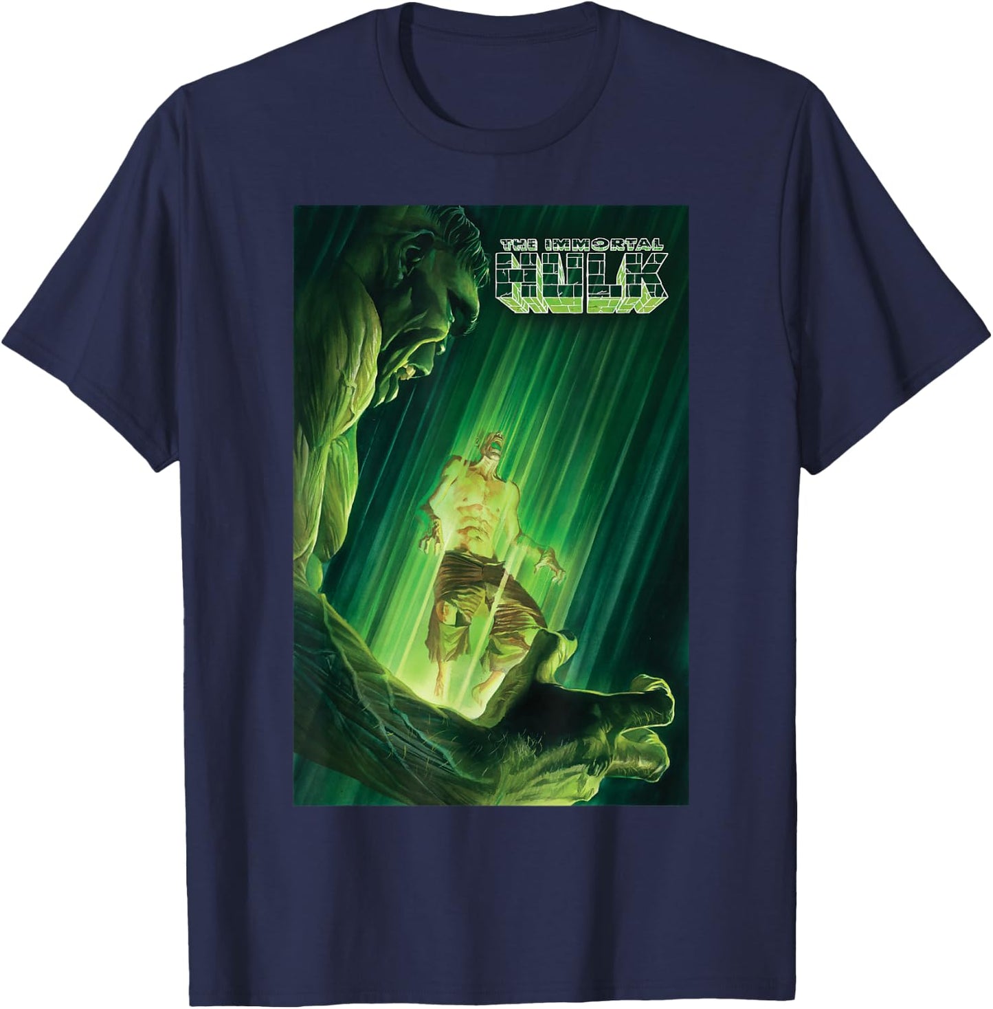 Marvel Comixology Immortal Hulk The One Below Comic Cover T-Shirt - T-Shirt | Navy