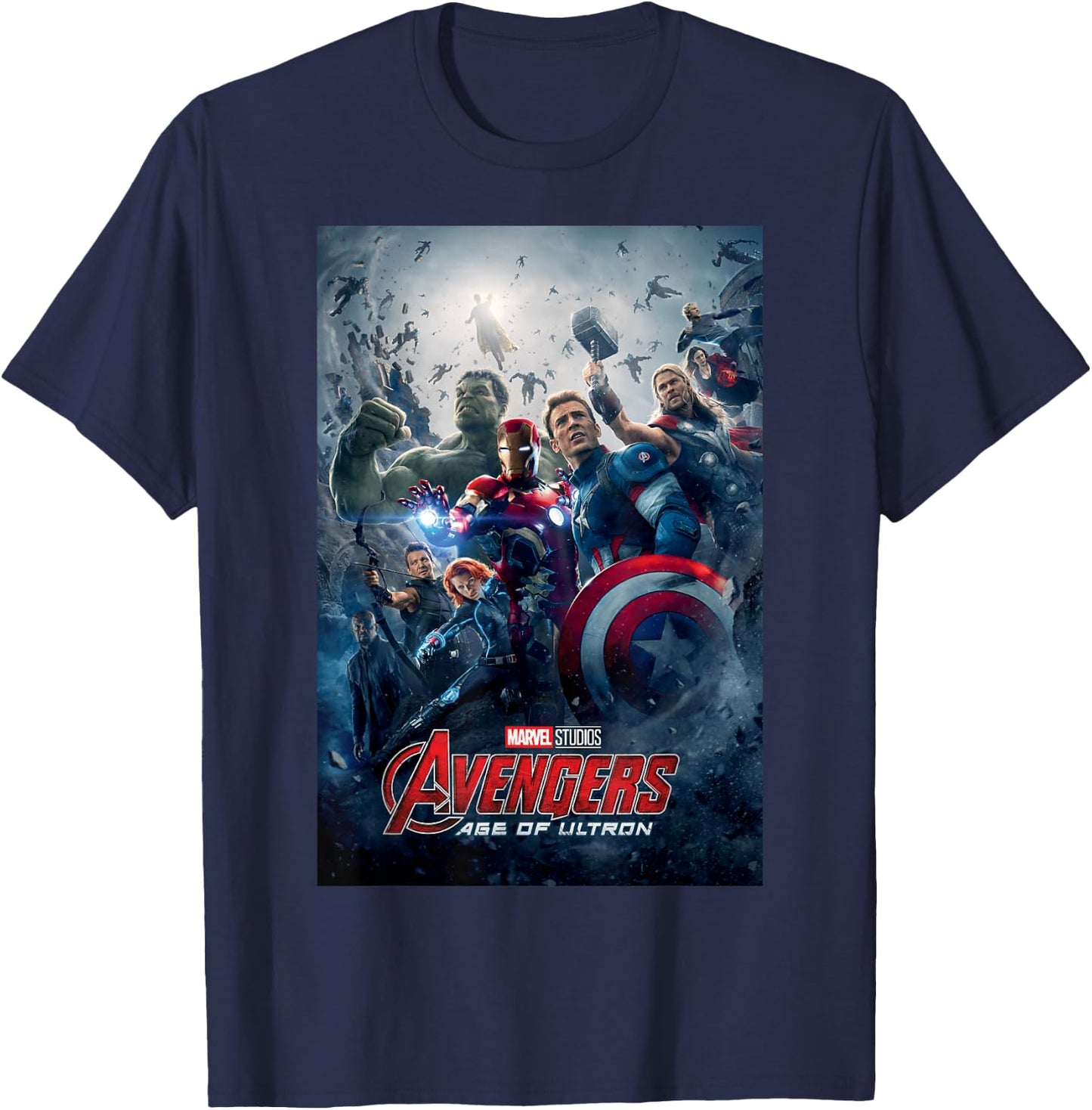 Marvel Studios Avengers 2 Movie Poster Graphic T-Shirt - T-Shirt | Navy