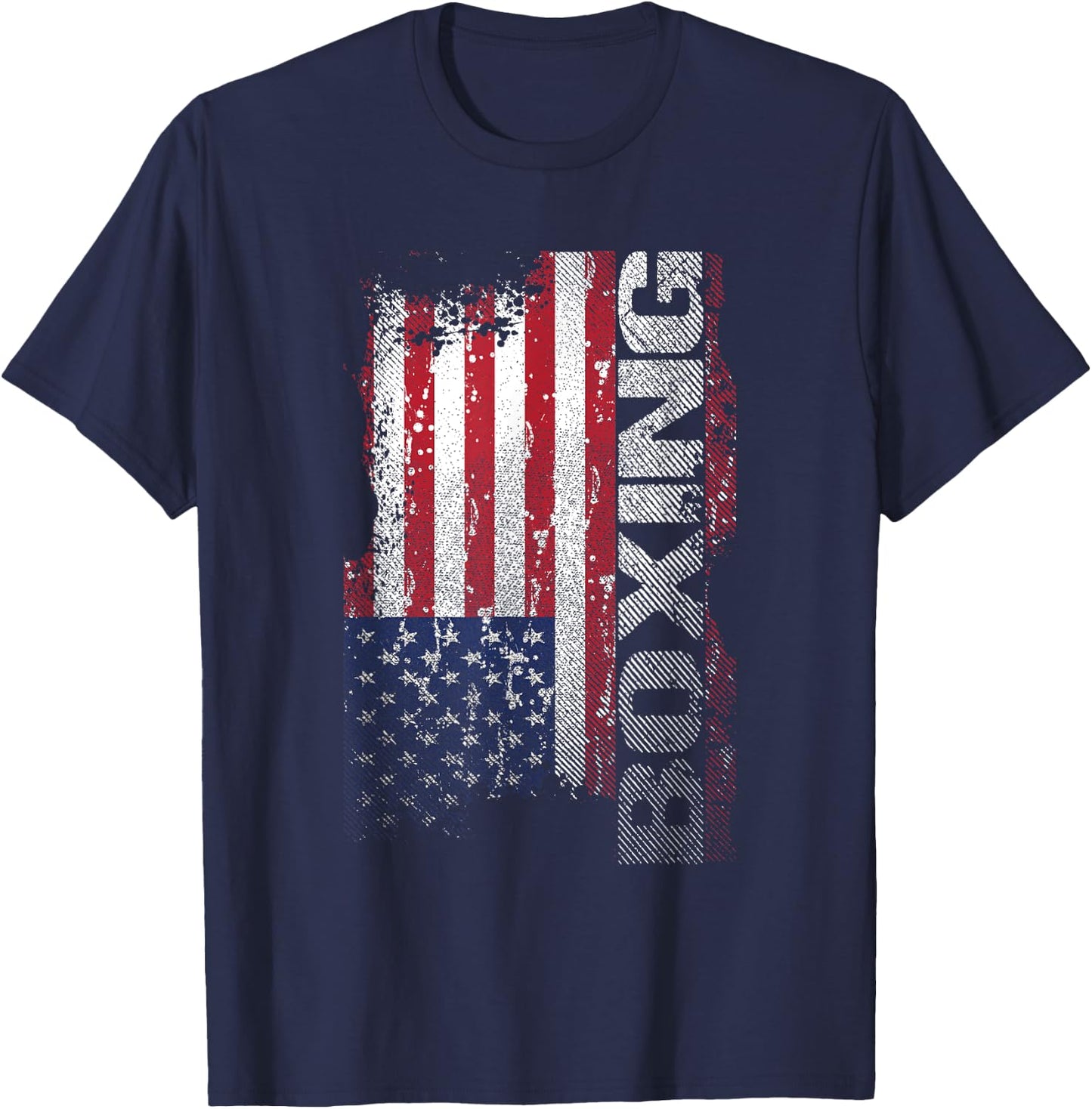 USA Flag Boxing , Boxer Gift Women Kids Men T-Shirt - T-Shirt | Navy
