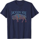 JCombs: Jackson Hole, Wyoming, American Bison T-Shirt - T-Shirt | Navy