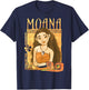 Disney Moana Artistic Tribal Island Smile Framed Portrait T-Shirt - T-Shirt | Navy