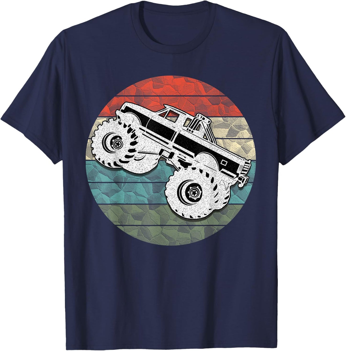 Vintage Monster Trucks Big Foot Cars Lovers Gift T-Shirt - T-Shirt | Navy