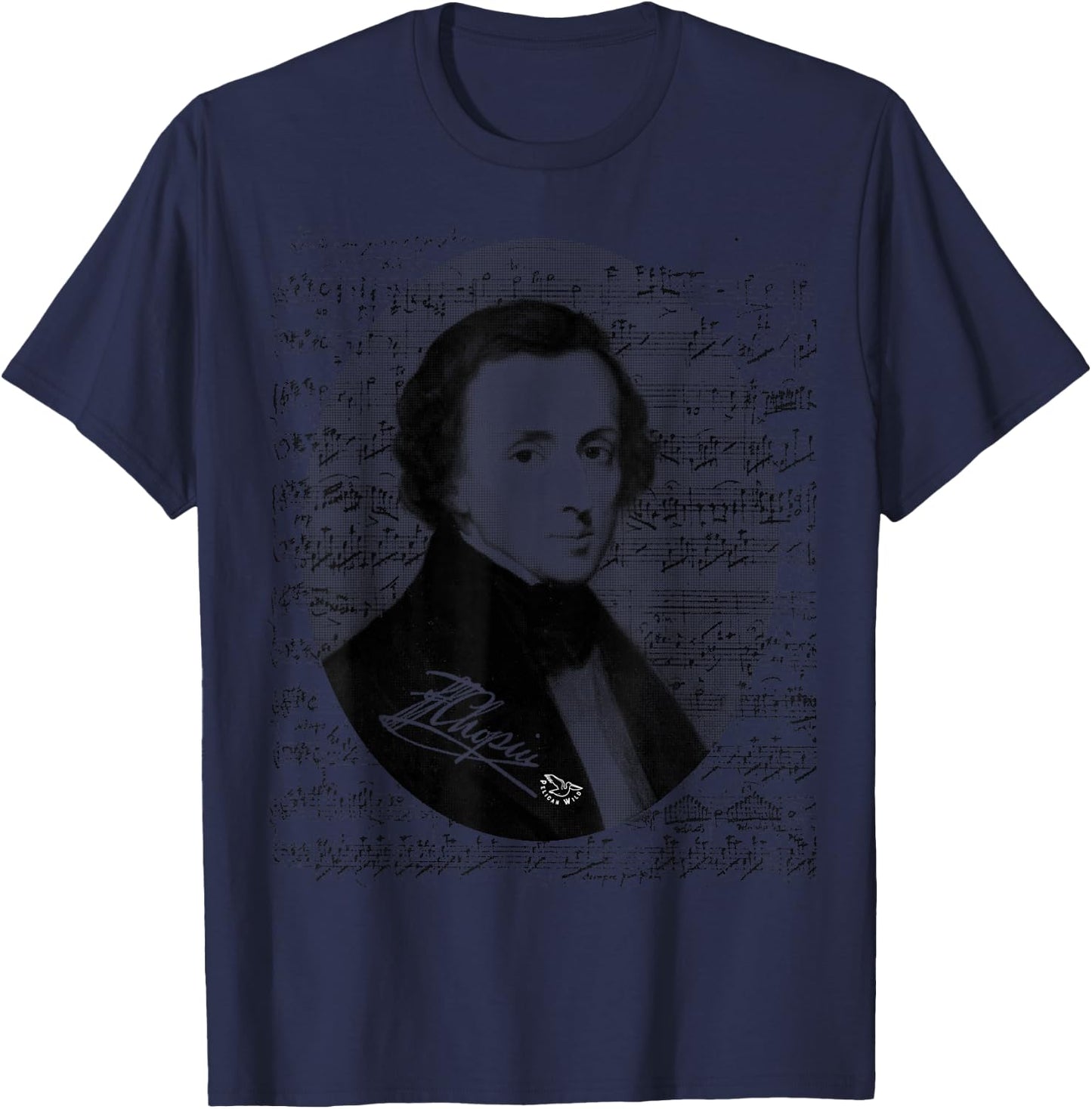 Frederic Chopin for Chopin Music Lovers Pianist Gift T-Shirt - T-Shirt | Navy