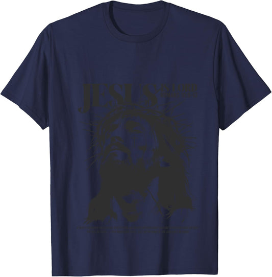 Jesus is lord - bible verse - Christian back T-Shirt - T-Shirt | Navy