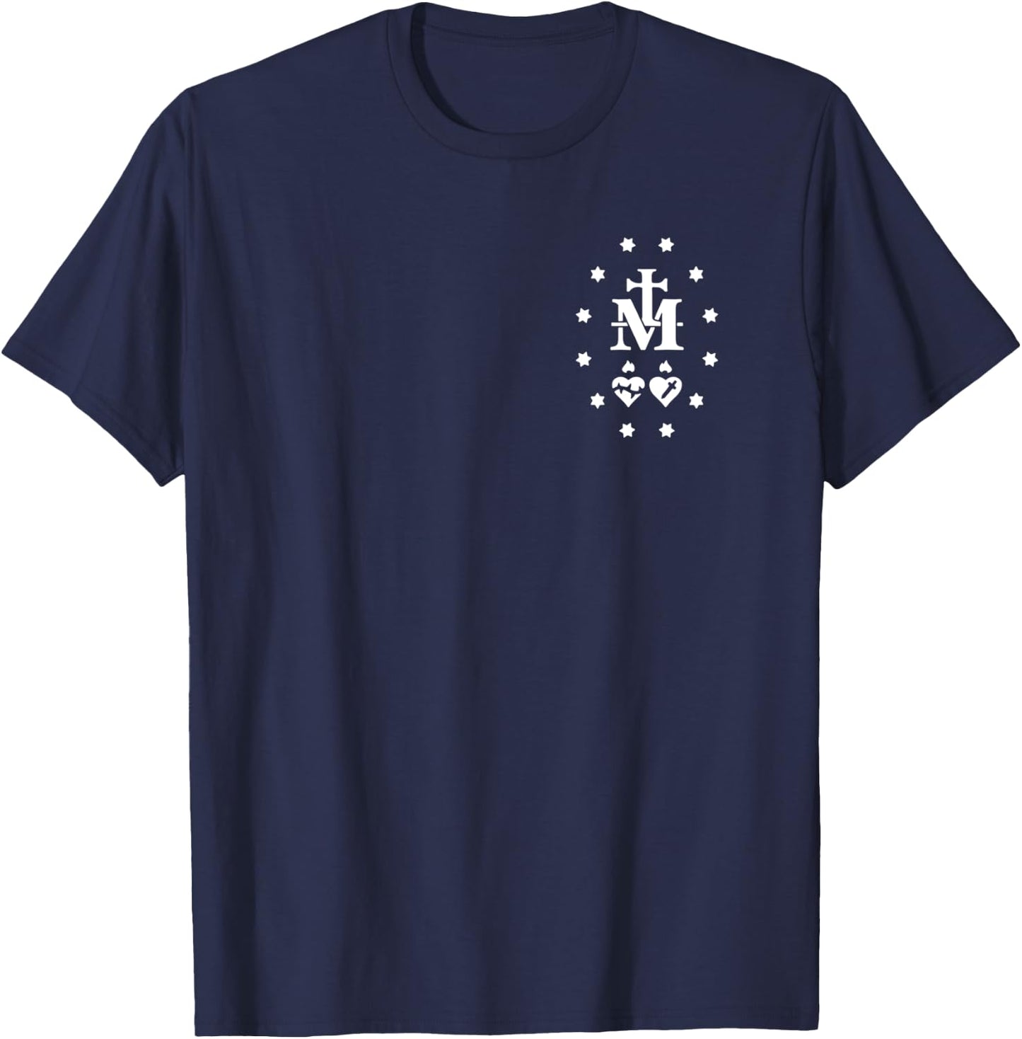 Miraculous Medal Catholic , Gifts for Catholics T-Shirt - T-Shirt | Navy