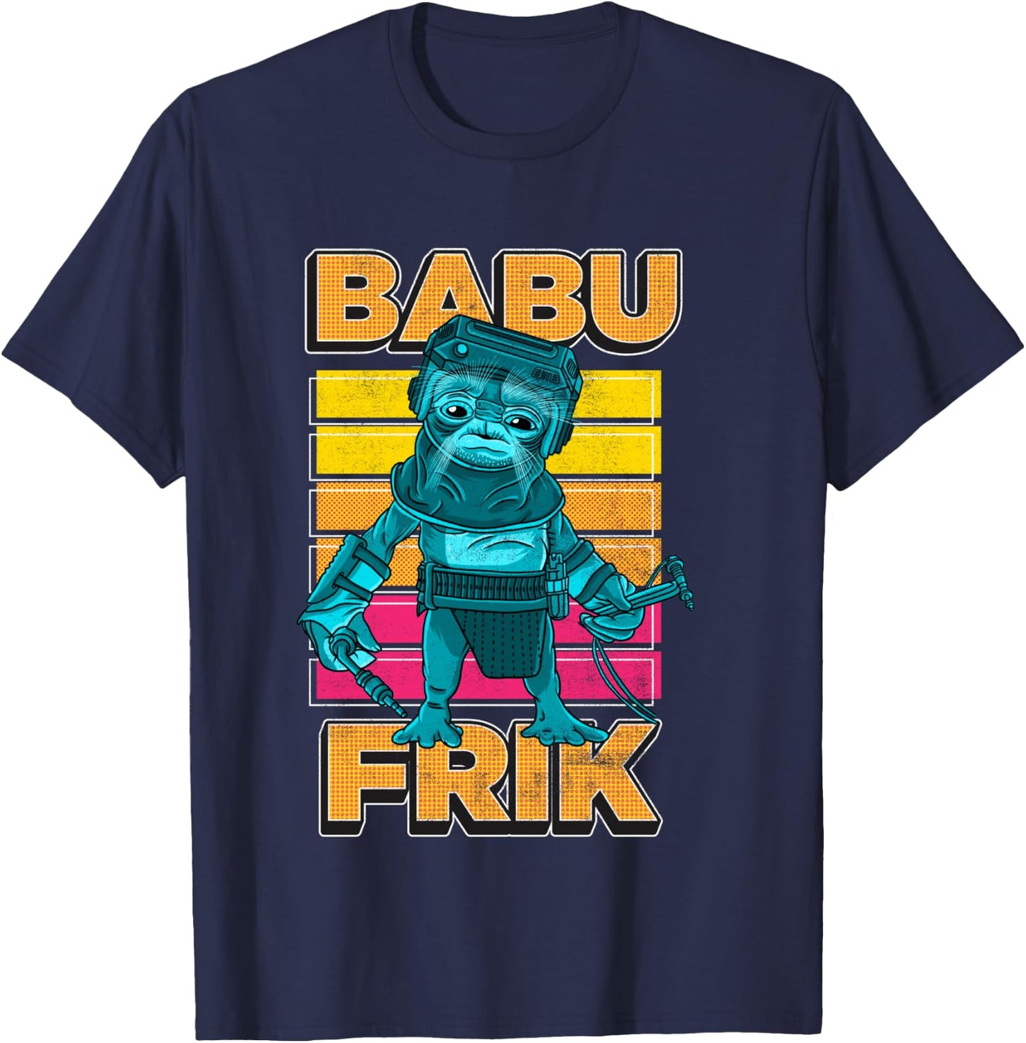 Star Wars The Rise Of Skywalker Babu Frik Pop Art Portrait T-Shirt - T-Shirt | Navy