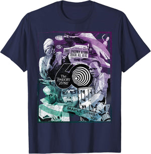 The Twilight Zone 60th Anniversary Gradient Group Poster T-Shirt - T-Shirt | Navy