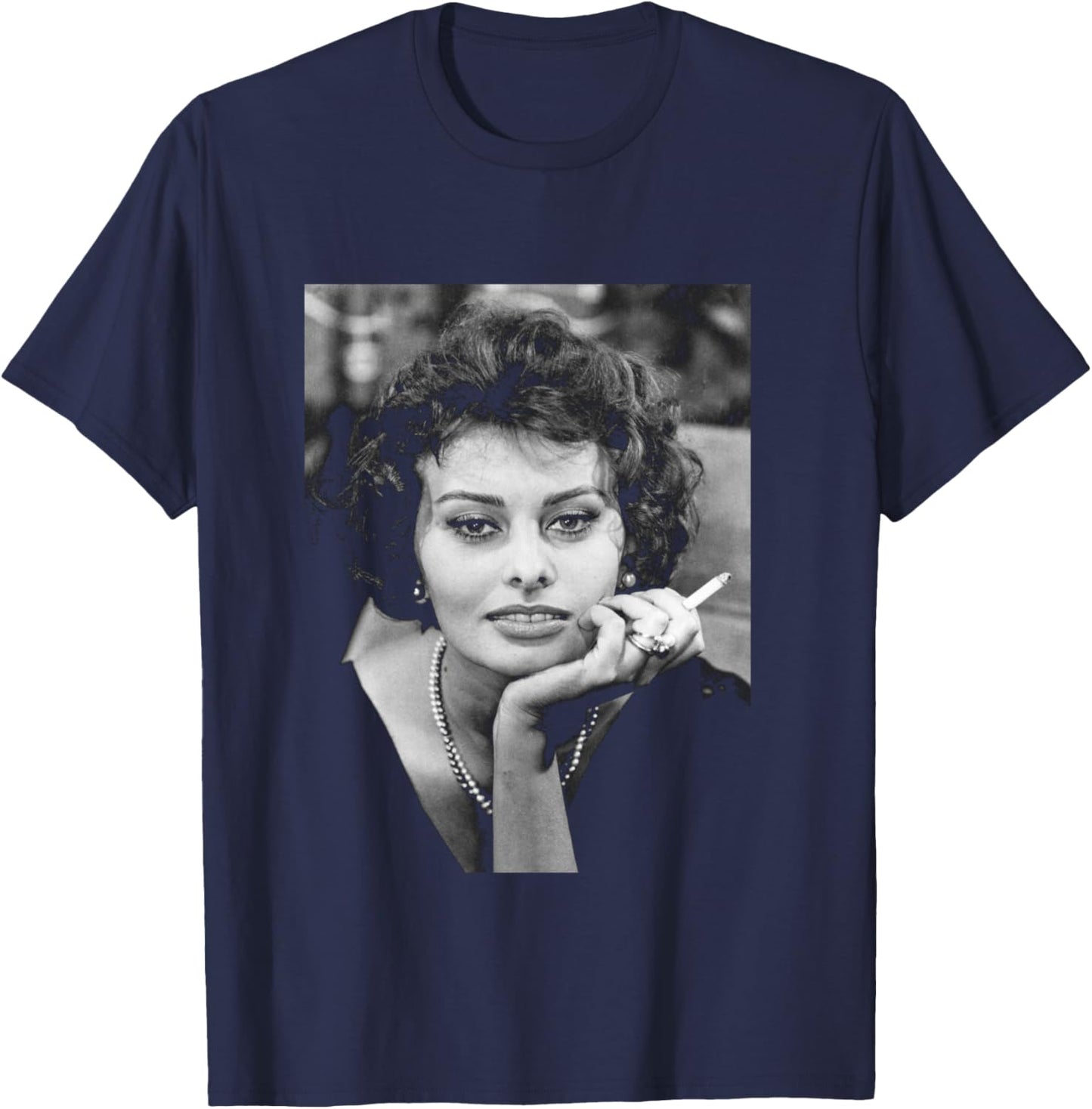 Sophia Loren Houseboat Millionairess Actress 1957 T-Shirt - T-Shirt | Navy