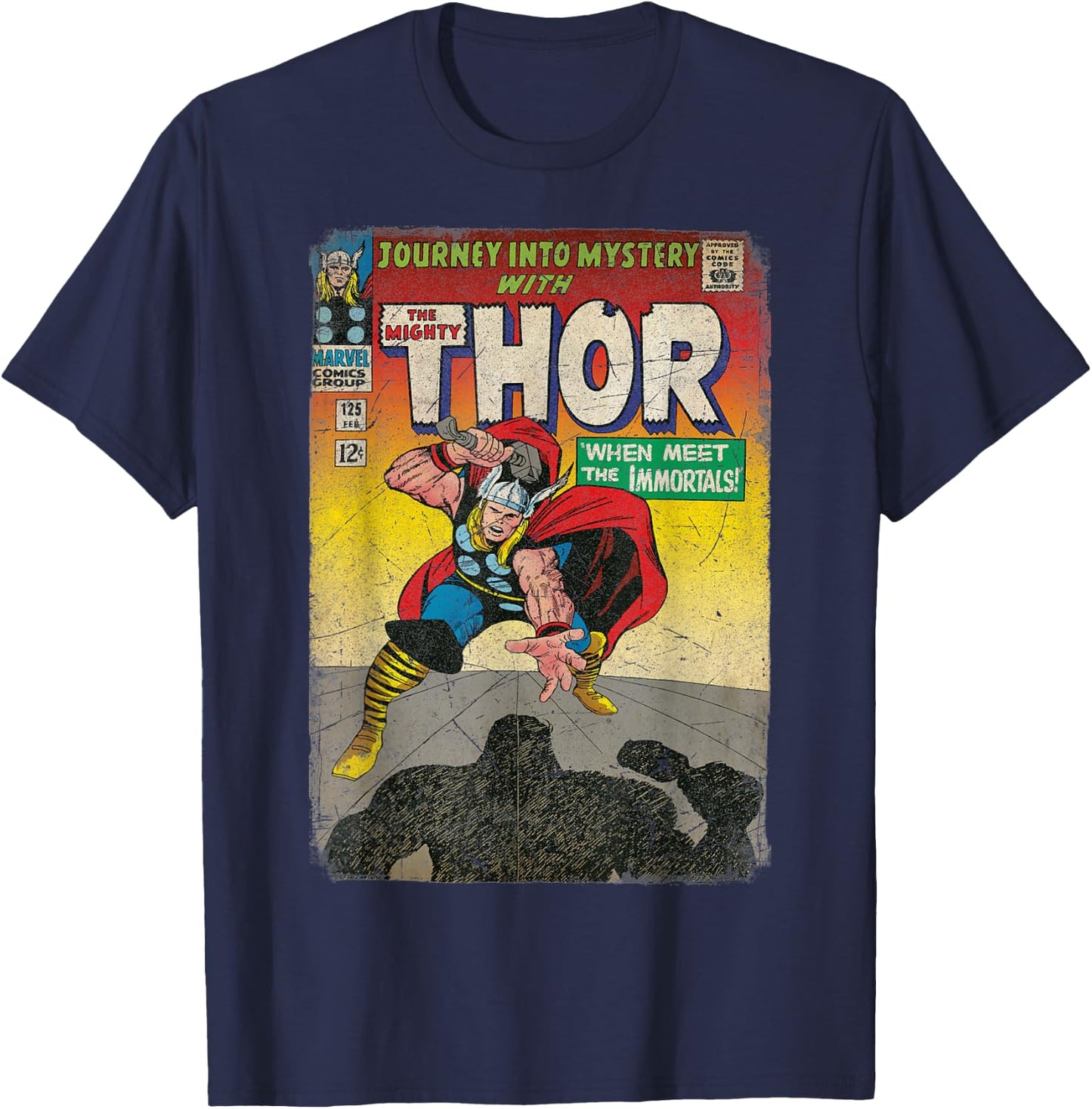 Marvel The Mighty Thor Journey Into Mystery Retro Comic T-Shirt - T-Shirt | Navy