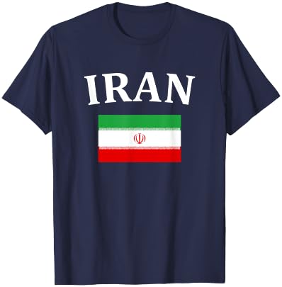 Iranian Pride Flag Iran Shirt Great Gift T-Shirt - T-Shirt | Navy