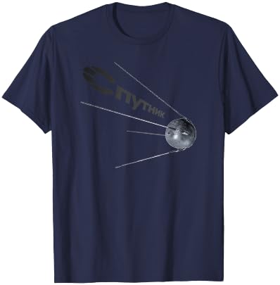 Sputnik Satellite USSR Soviet Cosmos Space T-Shirt - T-Shirt | Navy