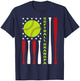 Softball Grandpa American Flag Vintage ic Game Day T-Shirt - T-Shirt | Navy