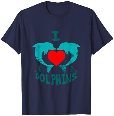 I love dolphins Gift T-Shirt - T-Shirt | Navy
