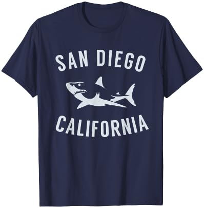 San Diego California T Shirt Shark CA Souvenirs T-Shirt - T-Shirt | Navy