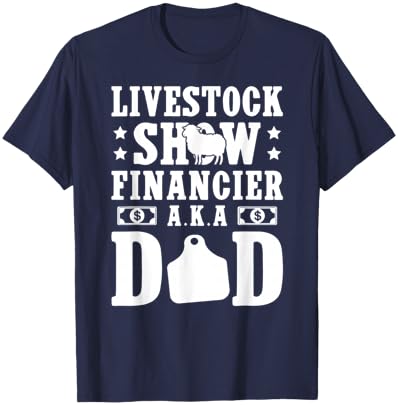 Sheep Show Dad Funny Sheep Show Father T-Shirt - T-Shirt | Navy