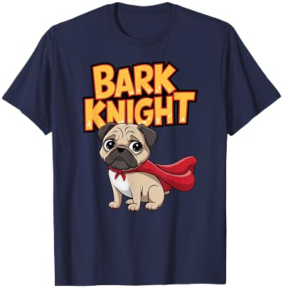 Pug Power: Bark Knight Hero Adventure T-Shirt - T-Shirt | Navy