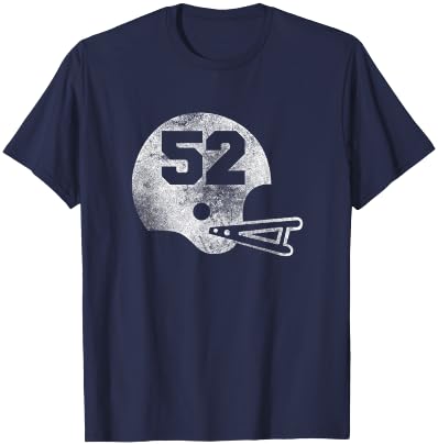 Vintage Football Jersey Number 52 Player Number T-Shirt - T-Shirt | Navy