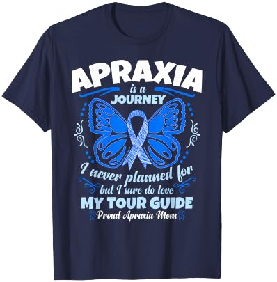 Apraxia Awareness T Shirt - Proud Apraxia Mom T-Shirt - T-Shirt | Navy