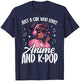 Just A Girl Who Loves Anime and K-Pop African American Afro T-Shirt - T-Shirt | Navy