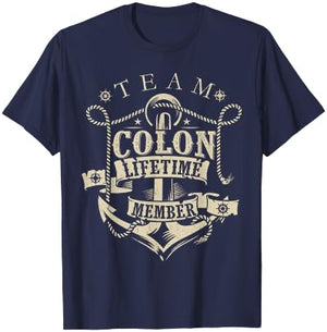 Team COLON Lifetime Member Vintage COLON Family Name T-Shirt - T-Shirt | Navy