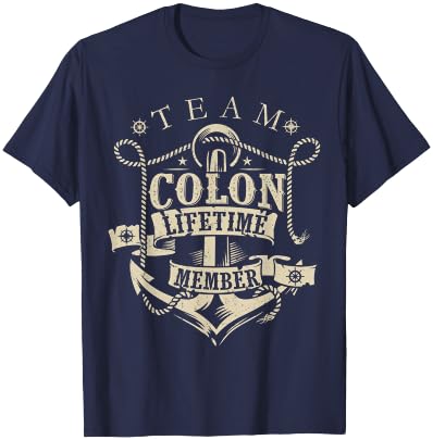 Team COLON Lifetime Member Vintage COLON Family Name T-Shirt - T-Shirt | Navy