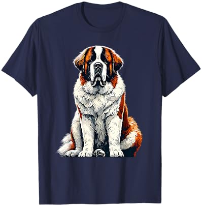 Saint Bernard Dog St. Bernard T-Shirt - T-Shirt | Navy