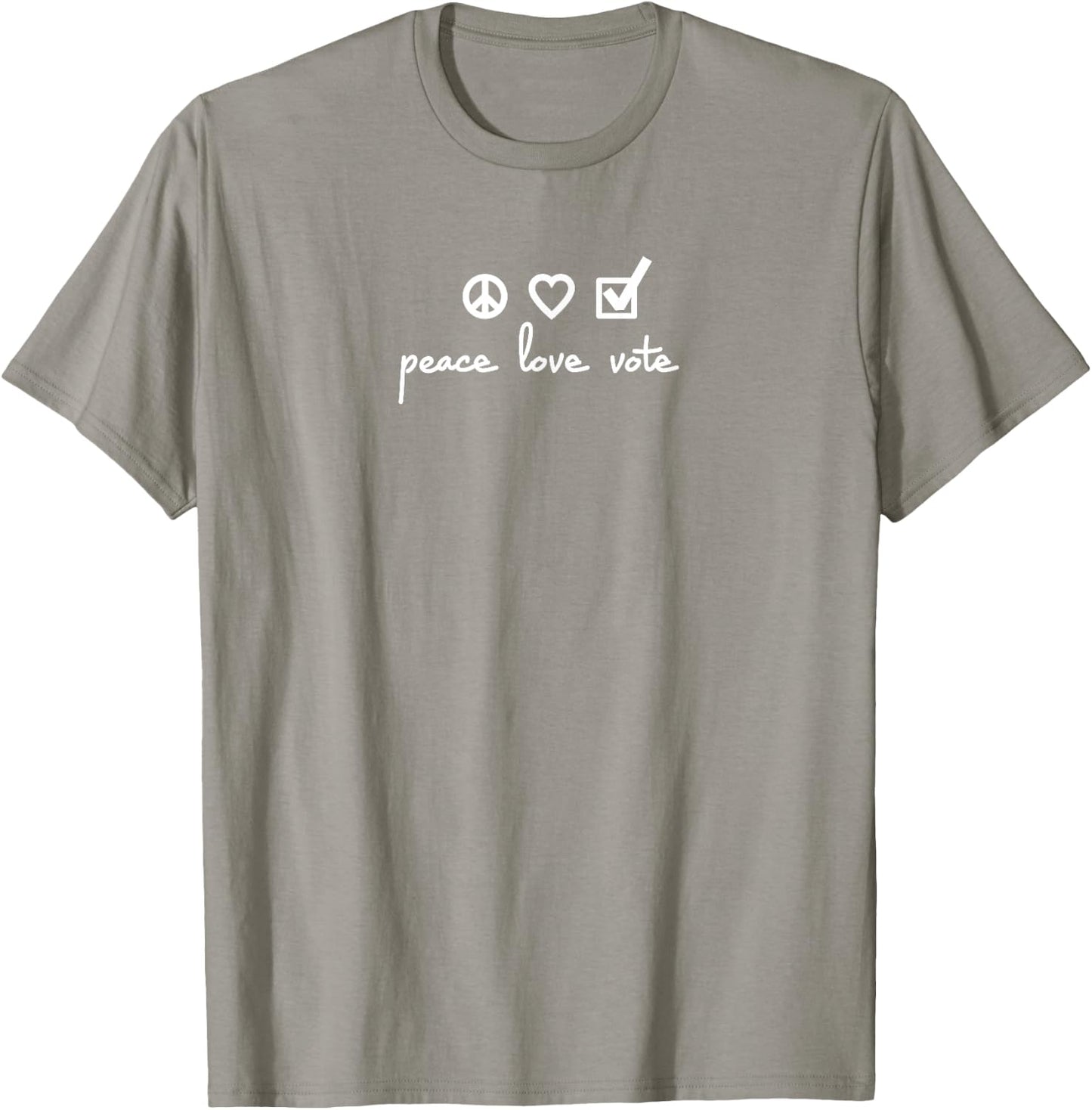 Peace Love Vote T-Shirt - T-Shirt | Sand