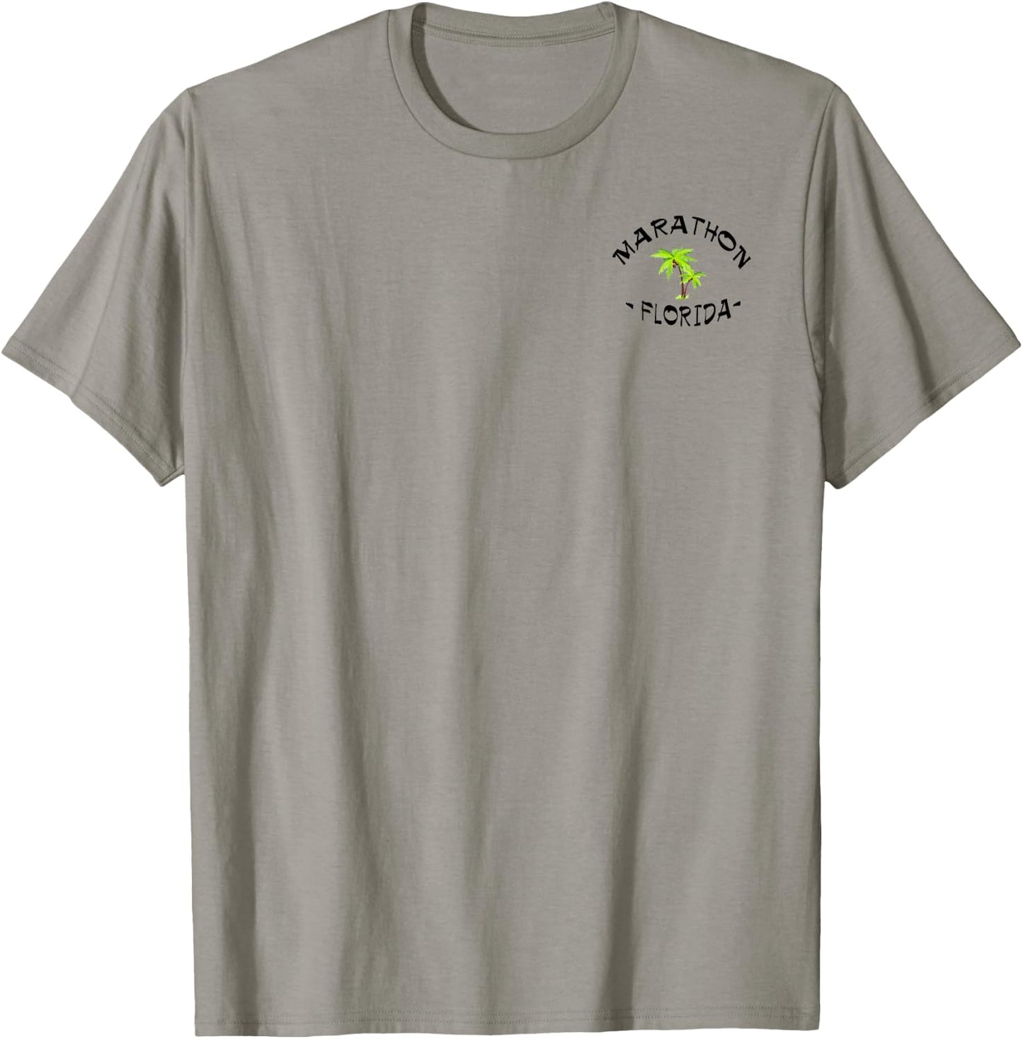 2 Sided Marathon Florida Key Island Vacation Gift T-Shirt - T-Shirt | Sand