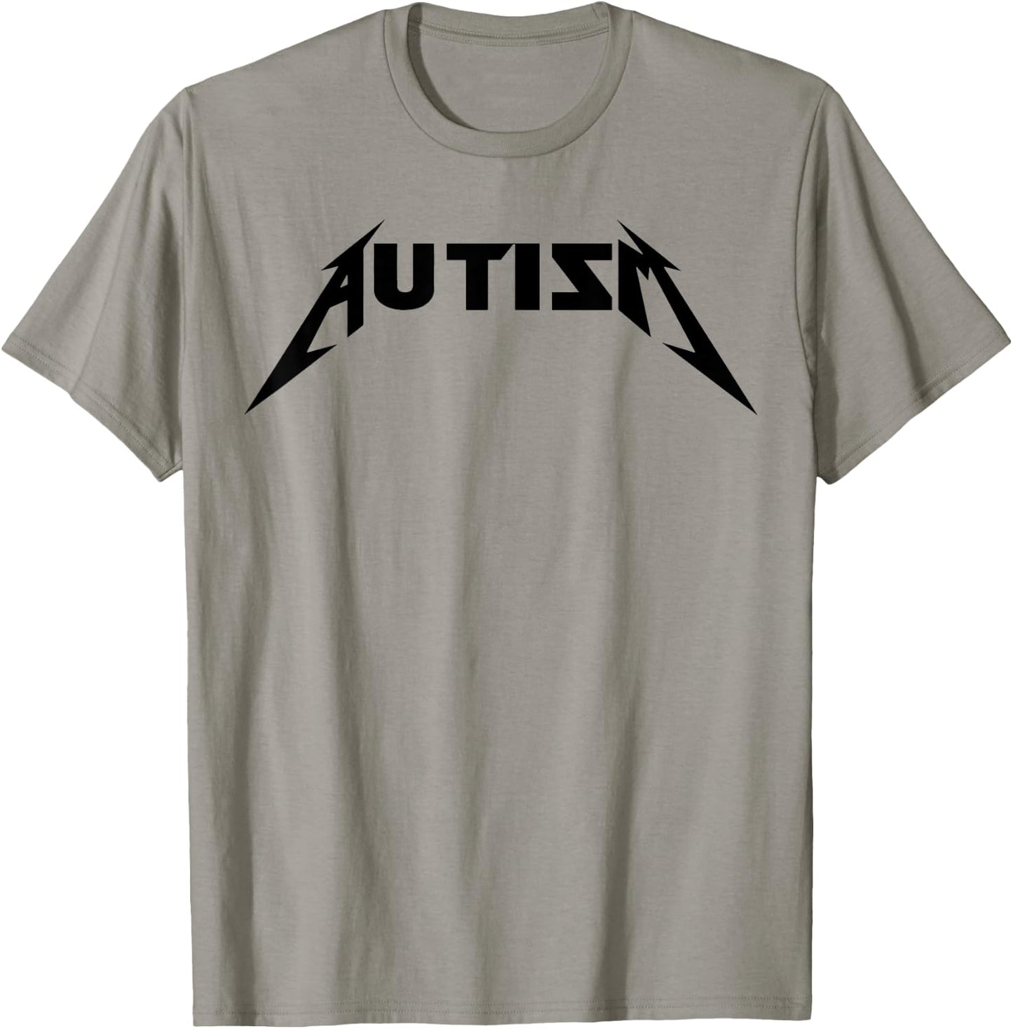 Autism Rock Inspired Meme Metal Rock For Autistic Men Women T-Shirt - T-Shirt | Sand
