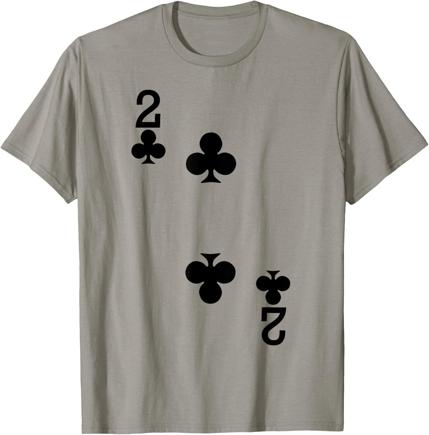 2 of Clubs - Playing Card Halloween Costume T-Shirt - T-Shirt | Sand