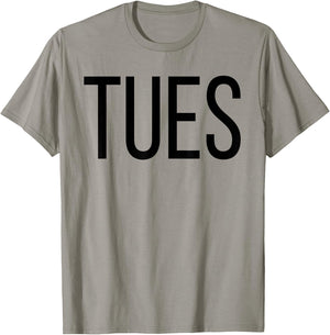 Tuesday Days of the Week , Costume Shark Set T-Shirt - T-Shirt | Sand