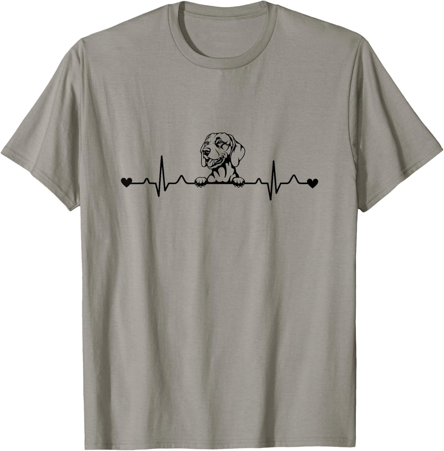 Cute Viszla Dog Heartbeat Pulse ECG Women Girls Kids T-Shirt - T-Shirt | Sand