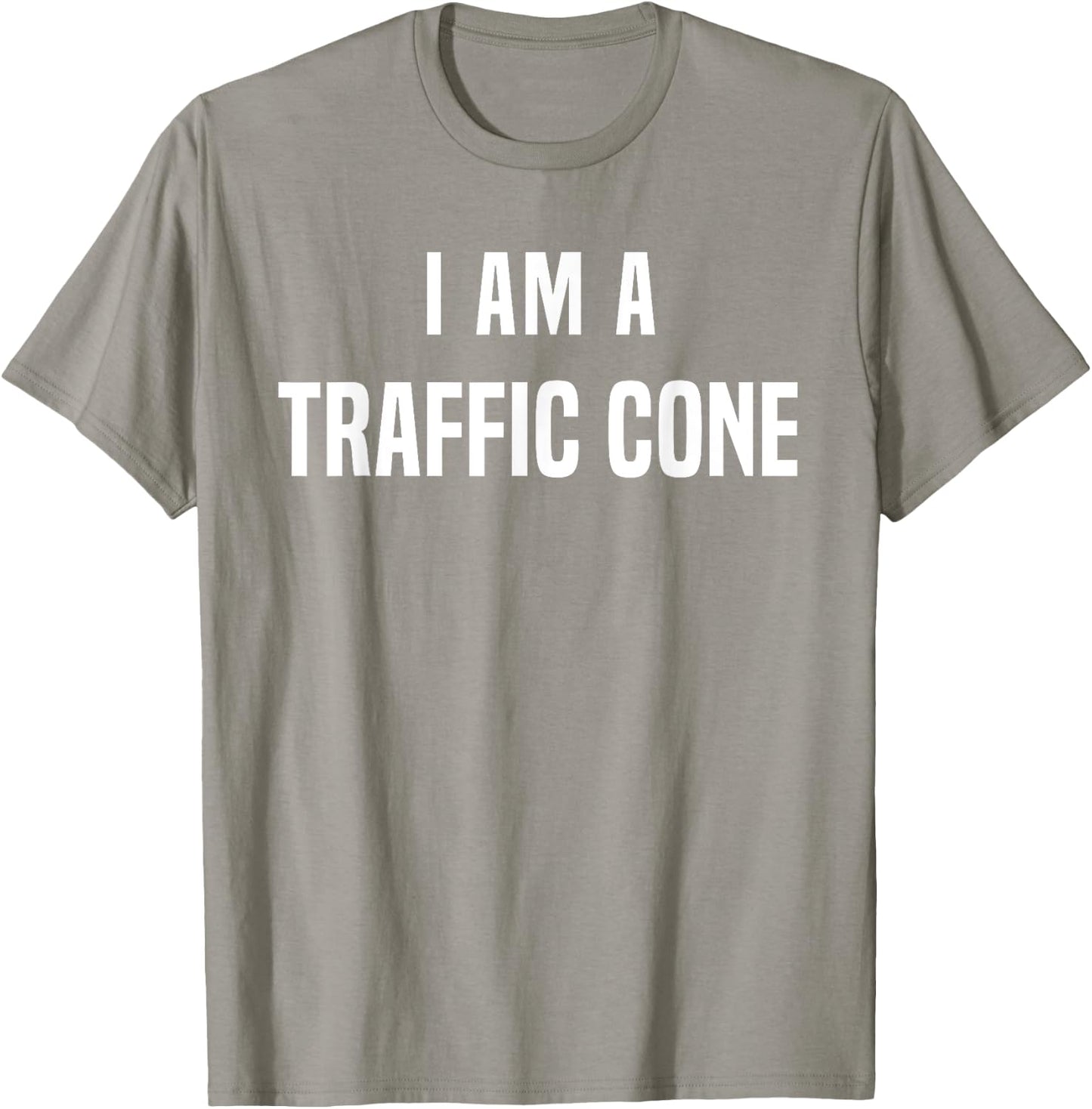Traffic Cone Costume Easy Simple Halloween Costumes T-Shirt - T-Shirt | Sand