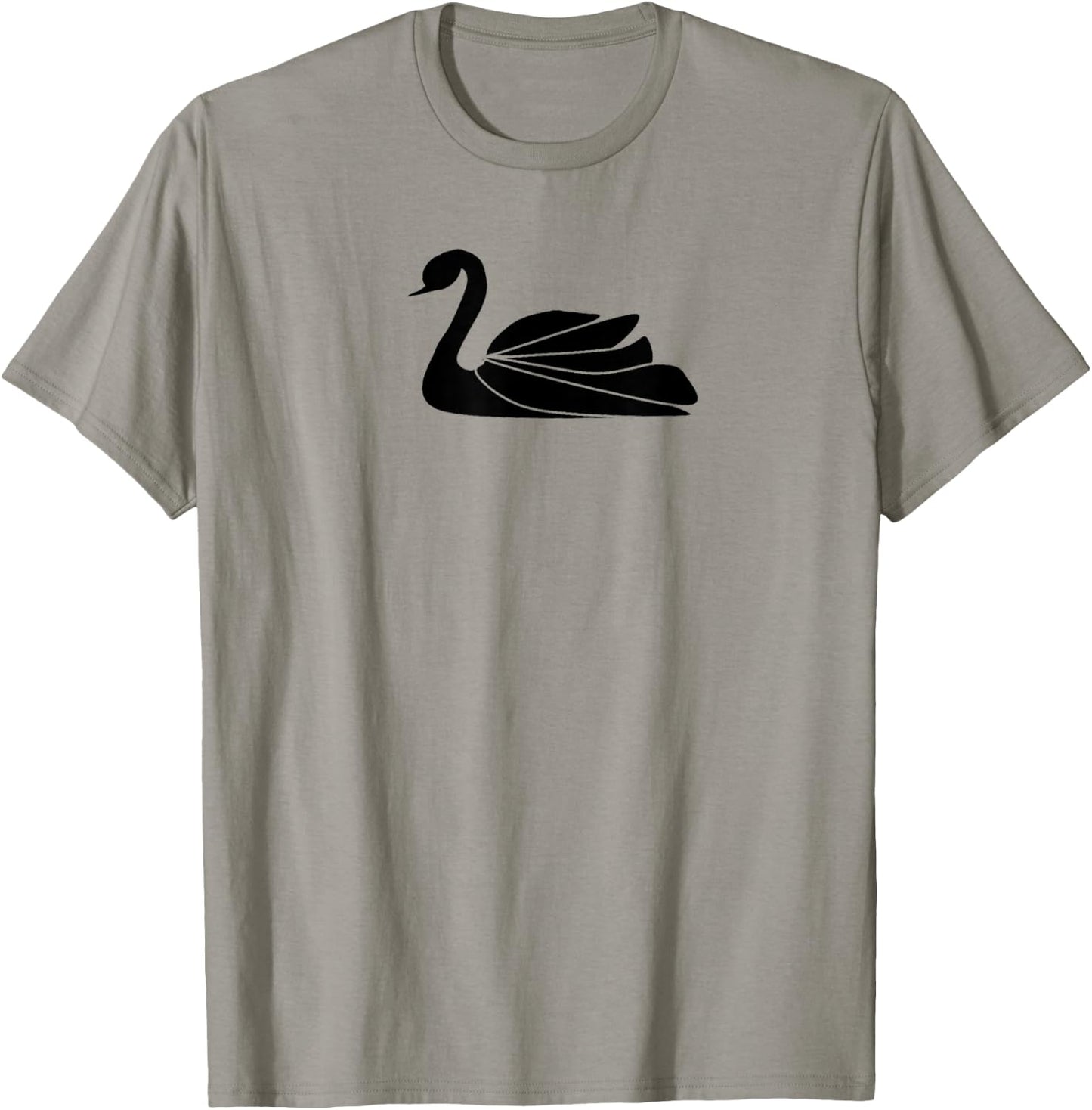 Swan Design- Black Silhouette for classic swan lovers T-Shirt - T-Shirt | Sand