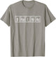 Periodic Table Brainiac Shirt - Funny Chemistry - -Adults/Kids - Blue - Small - Short Sleeve - Cotton/Polyester T-Shirt - T-Shirt | Sand
