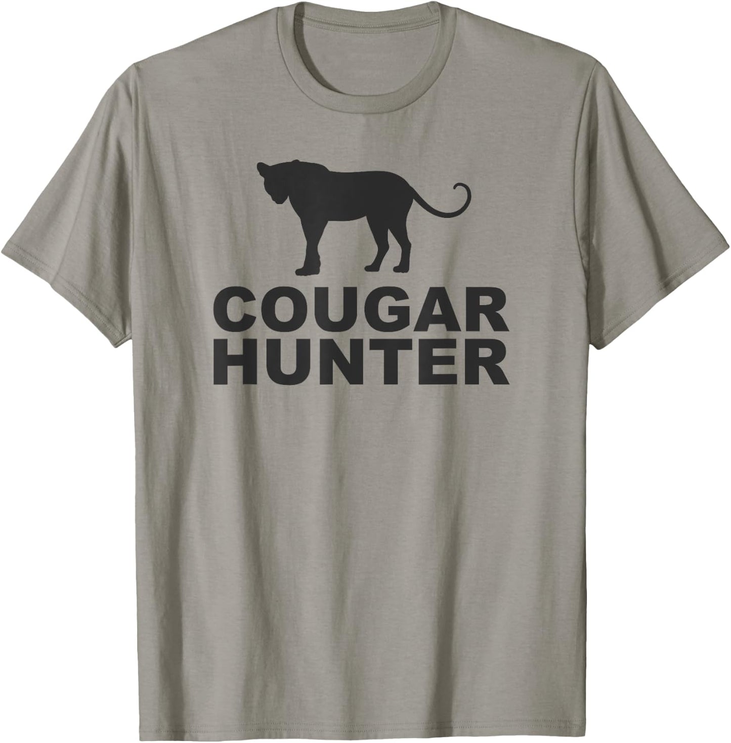 Cougar Hunter Funny T-Shirt - T-Shirt | Sand